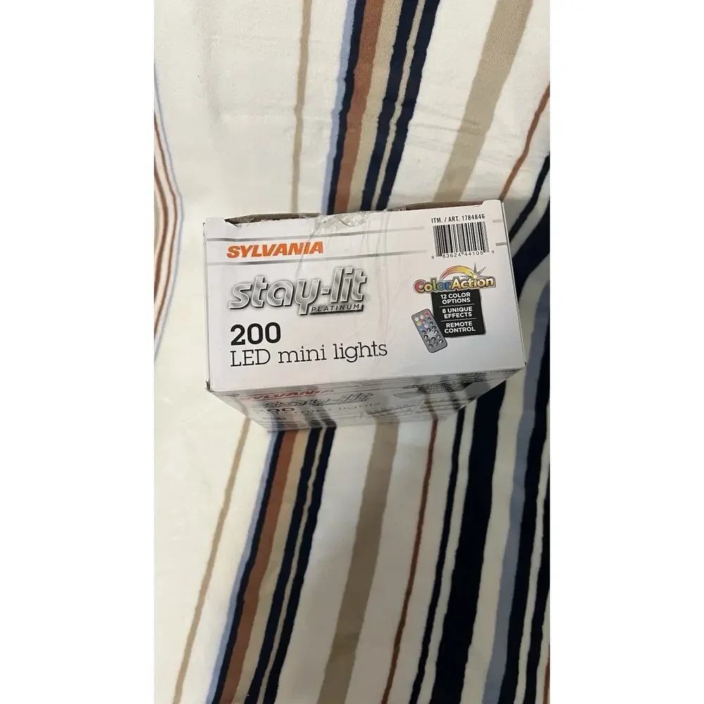 Sylvania Stay-Lit Color Action 200 LED Mini Lights 66ft -NO REMOTE -LIGHTLY USED